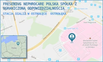 STACJA DIALIZ W OSTROŁĘCE - FRESENIUS NEPHROCARE POLSKA SPÓŁKA Z OGRANICZONĄ ODPOWIEDZIALNOŚCIĄ - AL. JANA PAWŁA II 120A,  OSTROŁĘKA