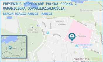STACJA DIALIZ RAWICZ - FRESENIUS NEPHROCARE POLSKA SPÓŁKA Z OGRANICZONĄ ODPOWIEDZIALNOŚCIĄ - GROTA ROWECKIEGO 6,  RAWICZ
