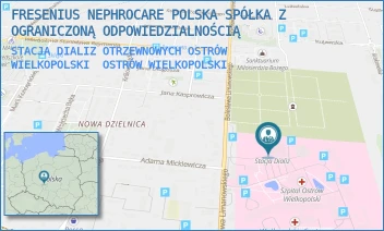 STACJA DIALIZ OTRZEWNOWYCH OSTRÓW WIELKOPOLSKI - FRESENIUS NEPHROCARE POLSKA SPÓŁKA Z OGRANICZONĄ ODPOWIEDZIALNOŚCIĄ - LIMANOWSKIEGO 20/22,  OSTRÓW WIELKOPOLSKI