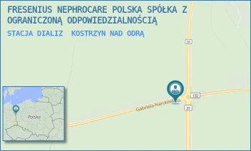 STACJA DIALIZ - FRESENIUS NEPHROCARE POLSKA SPÓŁKA Z OGRANICZONĄ ODPOWIEDZIALNOŚCIĄ - UL. NARUTOWICZA 8/1,  KOSTRZYN NAD ODRĄ