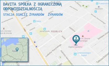 STACJA DIALIZ ŻYRARDÓW - DAVITA SPÓŁKA Z OGRANICZONĄ ODPOWIEDZIALNOŚCIĄ - LIMANOWSKIEGO 30,  ŻYRARDÓW