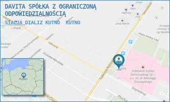 STACJA DIALIZ KUTNO - DAVITA SPÓŁKA Z OGRANICZONĄ ODPOWIEDZIALNOŚCIĄ - UL. KOŚCIUSZKI 52,  KUTNO