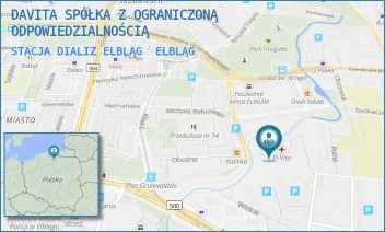STACJA DIALIZ ELBLĄG - DAVITA SPÓŁKA Z OGRANICZONĄ ODPOWIEDZIALNOŚCIĄ - ZWIĄZKU JASZCZURCZEGO 22,  ELBLĄG
