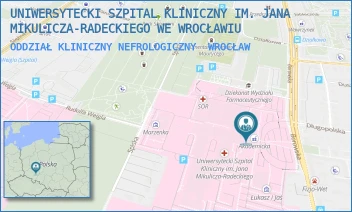 ODDZIAŁ KLINICZNY NEFROLOGICZNY - UNIWERSYTECKI SZPITAL KLINICZNY IM. JANA MIKULICZA-RADECKIEGO WE WROCŁAWIU - UL. BOROWSKA 213,  WROCŁAW
