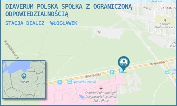 STACJA DIALIZ - DIAVERUM POLSKA SPÓŁKA Z OGRANICZONĄ ODPOWIEDZIALNOŚCIĄ - WIENIECKA 49,  WŁOCŁAWEK