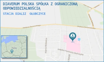 STACJA DIALIZ - DIAVERUM POLSKA SPÓŁKA Z OGRANICZONĄ ODPOWIEDZIALNOŚCIĄ - UL. MARII-SKŁODOWSKIEJ-CURIE 26,  GŁUBCZYCE