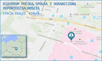 STACJA DIALIZ - DIAVERUM POLSKA SPÓŁKA Z OGRANICZONĄ ODPOWIEDZIALNOŚCIĄ - GRUNWALDZKA 45,  KIELCE
