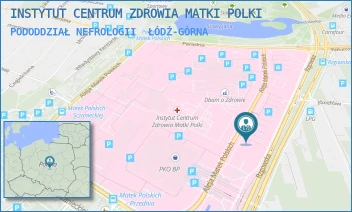 PODODDZIAŁ NEFROLOGII - INSTYTUT CENTRUM ZDROWIA MATKI POLKI - RZGOWSKA 281/289,  ŁÓDŹ-GÓRNA