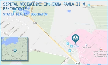 STACJA DIALIZ - SZPITAL WOJEWÓDZKI IM. JANA PAWŁA II W BEŁCHATOWIE - UL. CZAPLINIECKA 123,  BEŁCHATÓW