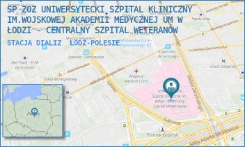 STACJA DIALIZ - SP ZOZ UNIWERSYTECKI SZPITAL KLINICZNY NR 2 UNIWERSYTETU MEDYCZNEGO  W ŁODZI - UL. STEFANA ŻEROMSKIEGO 113,  ŁÓDŹ-POLESIE