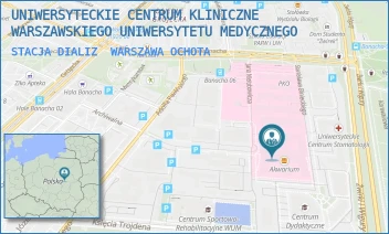 STACJA DIALIZ - UNIWERSYTECKIE CENTRUM KLINICZNE WARSZAWSKIEGO UNIWERSYTETU MEDYCZNEGO - ŻWIRKI I WIGURY 63A,  WARSZAWA OCHOTA