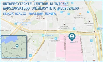 STACJA DIALIZ - UNIWERSYTECKIE CENTRUM KLINICZNE WARSZAWSKIEGO UNIWERSYTETU MEDYCZNEGO - STEFANA BANACHA 1A,  WARSZAWA OCHOTA