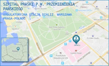 AMBULATORYJNA STACJA DIALIZ - SZPITAL PRASKI P.W. PRZEMIENIENIA PAŃSKIEGO - ALEJA "SOLIDARNOŚCI" 67,  WARSZAWA PRAGA-PÓŁNOC