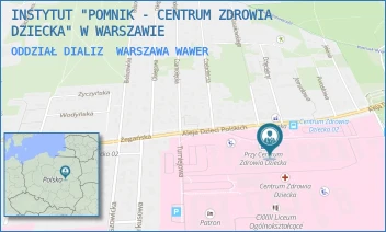 ODDZIAŁ DIALIZ - INSTYTUT "POMNIK - CENTRUM ZDROWIA DZIECKA" - ALEJA DZIECI POLSKICH 20,  WARSZAWA WAWER