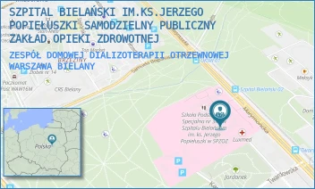ZESPÓŁ DOMOWEJ DIALIZOTERAPII OTRZEWNOWEJ - SZPITAL BIELAŃSKI IM.KS.JERZEGO POPIEŁUSZKI SAMODZIELNY PUBLICZNY ZAKŁAD OPIEKI ZDROWOTNEJ - CEGŁOWSKA 80,  WARSZAWA BIELANY