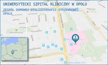 ZESPÓŁ DOMOWEJ DIALIZOTERAPII OTRZEWNOWEJ - UNIWERSYTECKI SZPITAL KLINICZNY W OPOLU - UL. ALEJA WINCENTEGO WITOSA 26,  OPOLE
