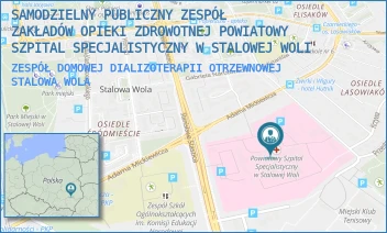 ZESPÓŁ DOMOWEJ DIALIZOTERAPII OTRZEWNOWEJ - SAMODZIELNY PUBLICZNY ZESPÓŁ ZAKŁADÓW OPIEKI ZDROWOTNEJ POWIATOWY SZPITAL SPECJALISTYCZNY W STALOWEJ WOLI - UL. STANISŁAWA STASZICA 4,  STALOWA WOLA