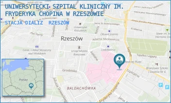 STACJA DIALIZ - UNIWERSYTECKI SZPITAL KLINICZNY IM. FRYDERYKA CHOPINA W RZESZOWIE - UL. CHOPINA 2,  RZESZÓW