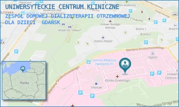ZESPÓŁ DOMOWEJ DIALIZOTERAPII OTRZEWNOWEJ DLA DZIECI - UNIWERSYTECKIE CENTRUM KLINICZNE - UL. DĘBINKI 7,  GDAŃSK