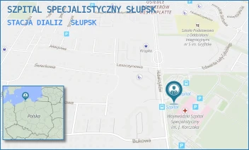 STACJA DIALIZ - WOJEWÓDZKI SZPITAL SPECJALISTYCZNY IM. JANUSZA KORCZAKA W SŁUPSKU SPÓŁKA Z OGRANICZONĄ ODPOWIEDZIALNOŚCIĄ - UL. HUBALCZYKÓW 1,  SŁUPSK