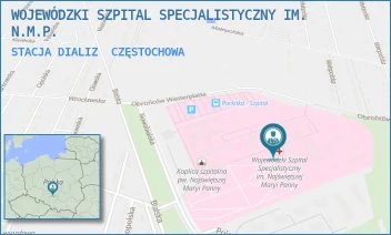 STACJA DIALIZ - WOJEWÓDZKI SZPITAL SPECJALISTYCZNY IM. N.M.P. - UL. BIALSKA 104/118,  CZĘSTOCHOWA
