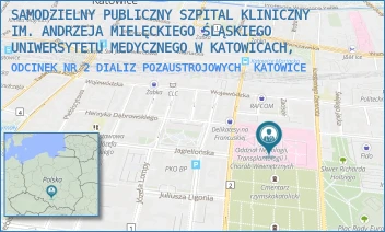 ODCINEK NR 2 DIALIZ POZAUSTROJOWYCH - SAMODZIELNY PUBLICZNY SZPITAL KLINICZNY IM. ANDRZEJA MIELĘCKIEGO ŚLĄSKIEGO UNIWERSYTETU MEDYCZNEGO W KATOWICACH, - UL. FRANCUSKA 20-24,  KATOWICE