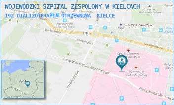 192 DIALIZOTERAPIA OTRZEWNOWA - WOJEWÓDZKI SZPITAL ZESPOLONY W KIELCACH - GRUNWALDZKA 45,  KIELCE