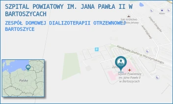 ZESPÓŁ DOMOWEJ DIALIZOTERAPII OTRZEWNOWEJ - SZPITAL POWIATOWY IM. JANA PAWŁA II W BARTOSZYCACH - WYSZYŃSKIEGO 11,  BARTOSZYCE