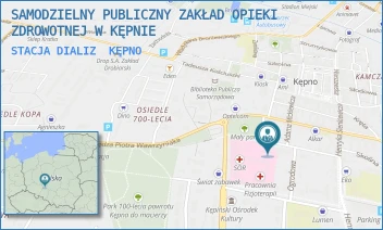 STACJA DIALIZ - SAMODZIELNY PUBLICZNY ZAKŁAD OPIEKI ZDROWOTNEJ W KĘPNIE - SZPITALNA 7,  KĘPNO